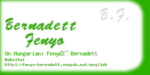 bernadett fenyo business card